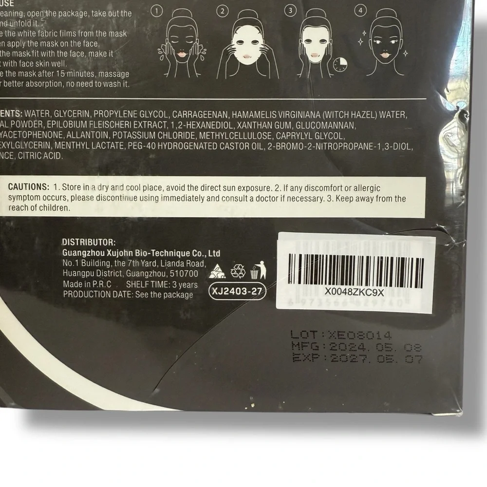 SPODARE Face Mask Cleansing Hydrogel 5 Pack Post-Exersice Cleaning & Oil Control